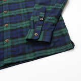 BD Baggies - Blouse Shirt - Flannel Check Navy & Green