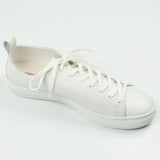 Buddy - Bull Terrier Low Smooth Leather Sneakers - White