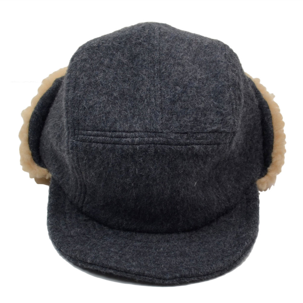 cableami - Army Shaggy Cloth Cap - Grey