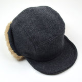 cableami - Army Shaggy Cloth Cap - Grey