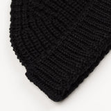 cableami - British Wool Short Beanie - Black