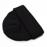 cableami - Cashmere Double Beanie - Black