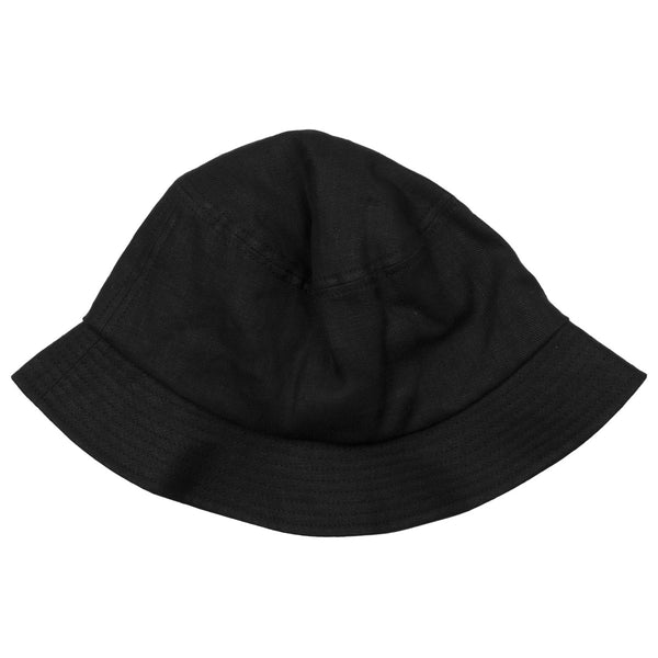 cableami - Linen Herringbone Bucket Hat - Black