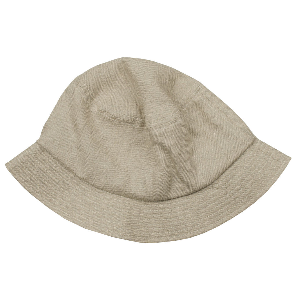 cableami - Linen Herringbone Bucket Hat - Ecru