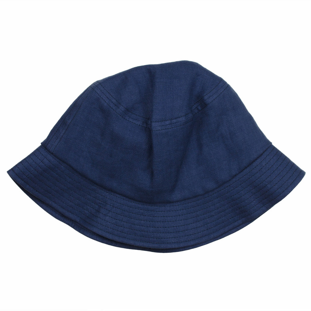 cableami - Linen Herringbone Bucket Hat - Indigo