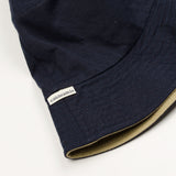 cableami - Loose Light Chino Reversible Bucket Hat - Navy / Beige