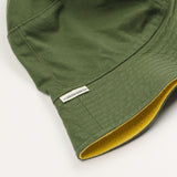 cableami - Loose Light Chino Reversible Bucket Hat - Olive / Lemon
