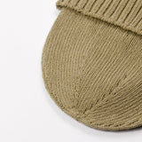 cableami - Recycled Cotton Rib Stitch Beanie - Khaki