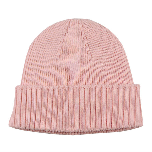 cableami - Recycled Cotton Rib Stitch Beanie - Pink