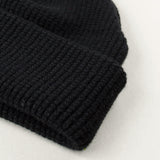 cableami - Waffle Beanie (30% Cashmere) - Black