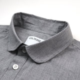 Coltesse - Vera Round Collar Shirt - Light Grey (Brushed)