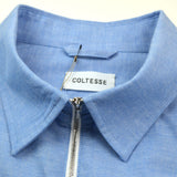 Coltesse - Yamato Oversize Shirt with Zip - Blue