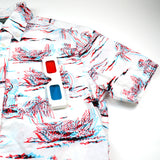 Gitman Vintage - 3D Print Short-Sleeve Shirt - White / Red / Blue