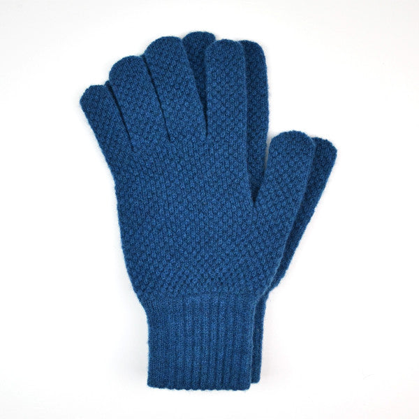 Hikaru Noguchi – Moss Stitch Gloves – Blue