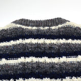 Howlin' - Moodyman Wool Sweater - Grey / Navy / Ecru Stripes