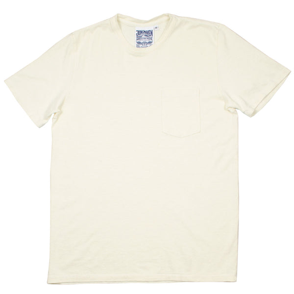 Jungmaven - Baja Pocket Hemp T-shirt 55/45 (7 oz) - Washed White / Ecru