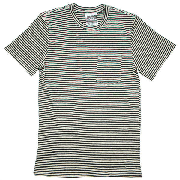 Jungmaven - Men's Yarn-Dyed Pocket Hemp T-shirt 55/45 (6 oz) – Black Stripe