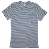 Jungmaven - Men's Yarn-Dyed Pocket Hemp T-shirt 55/45 (6 oz) - New Blue Stripe (Navy / White)