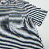 Jungmaven - Men's Yarn-Dyed Pocket Hemp T-shirt 55/45 (6 oz) - New Blue Stripe (Navy / White)