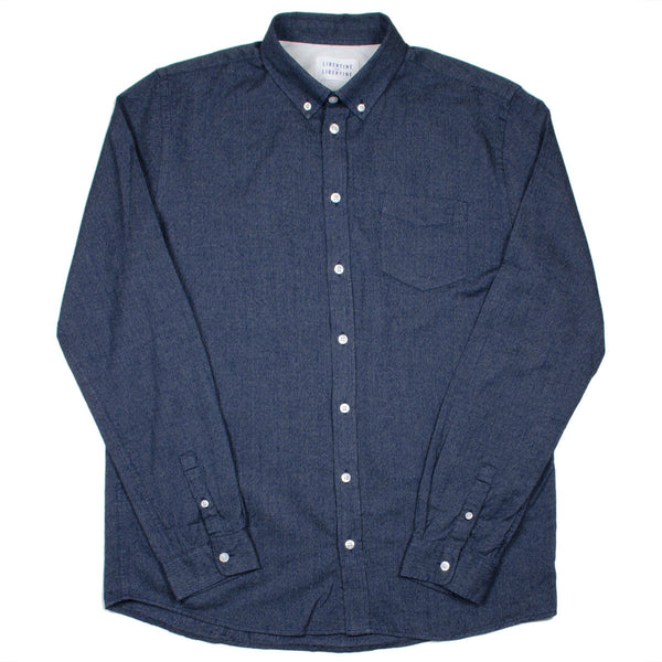 Libertine-Libertine - Hunter Shirt Leave - Dark Navy Melange