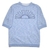 Libertine-Libertine - Sunrise Short-Sleeve Sweatshirt Mart – Blue
