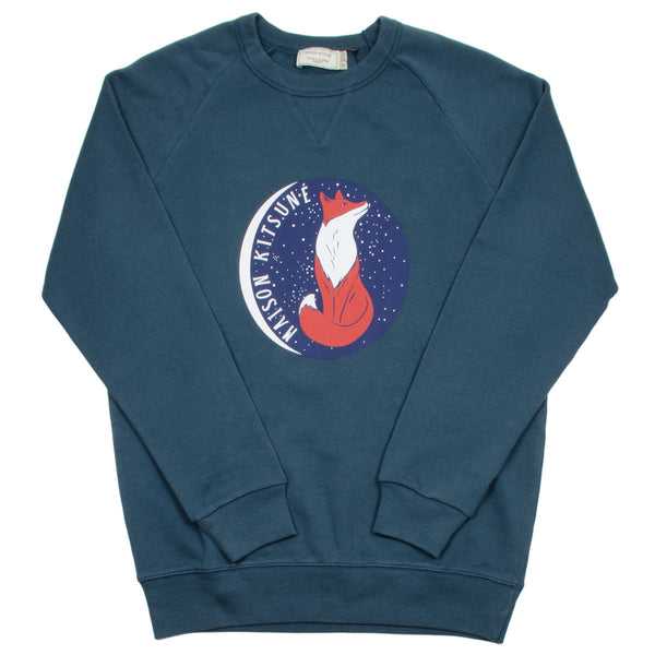 Maison Kitsuné - Dan Ha Kim Fox Moon Swatshirt - Blue Storm