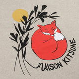 Maison Kitsuné - Dan Ha Kim Sleeping Fox T-shirt - Beige Melange