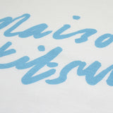 Maison Kitsuné - Handwriting Printed T-shirt - White / Blue