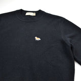 Maison Kitsuné - Lambswool R-Neck Sweater - Black