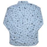 Maison Kitsuné - Trigram Print Shirt - Light Blue
