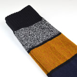 Marcomonde - Big Stripes Socks - Mustard / Black / Navy