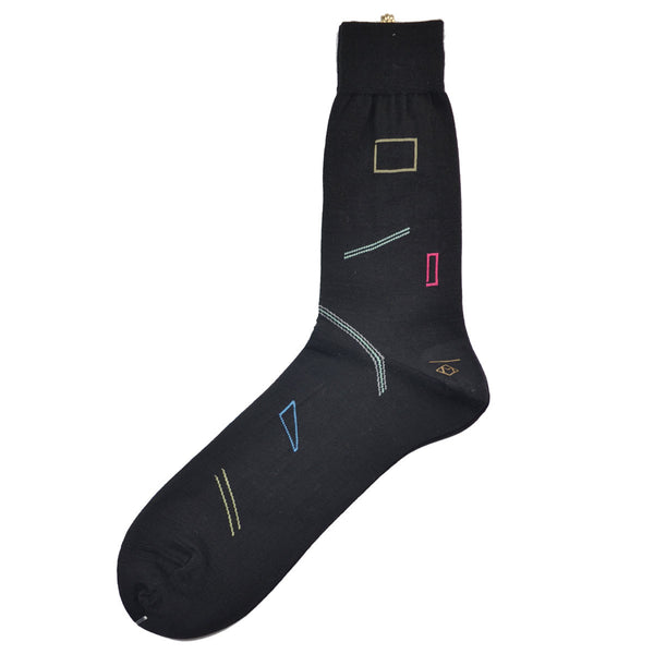Marcomonde - Geometric Shapes Socks - Black