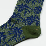 Marcomonde - Palmtrees Malaysia Socks - Khaki