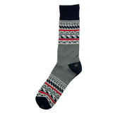 Marcomonde - Patterns Peru Socks - Navy / Grey / Red