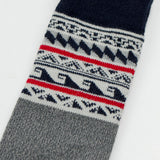 Marcomonde - Patterns Peru Socks - Navy / Grey / Red