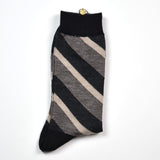 Marcomonde - Striped Socks Wool - Grey / White
