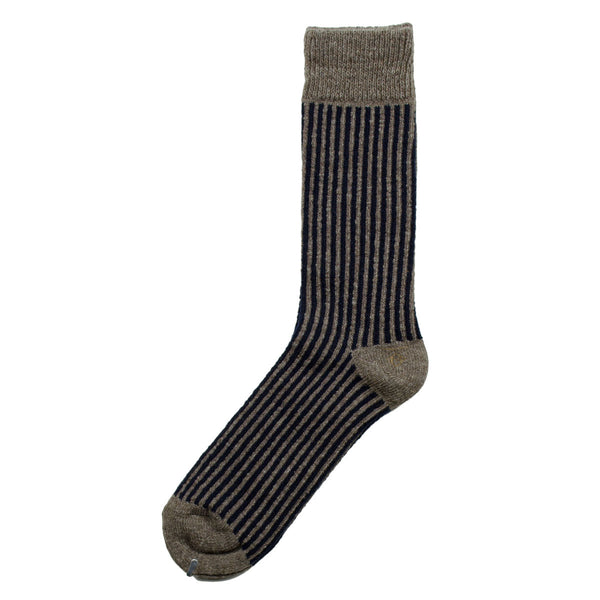Marcomonde - Stripes Peru Socks - Navy / Beige