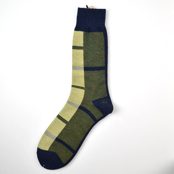 Marcomonde - Geometric Socks Wool - Navy