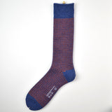Marcomonde - Micro Checks Socks Wool - Blue