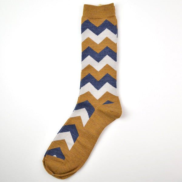 Marcomonde - Striped Socks Wool - Mustard