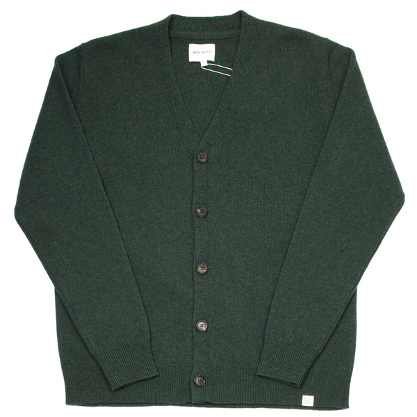 Norse Projects - Adam Lambswool Cardigan - Forest Green