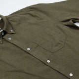Norse Projects - Anton Brushed Flannel Shirt - Dark Green