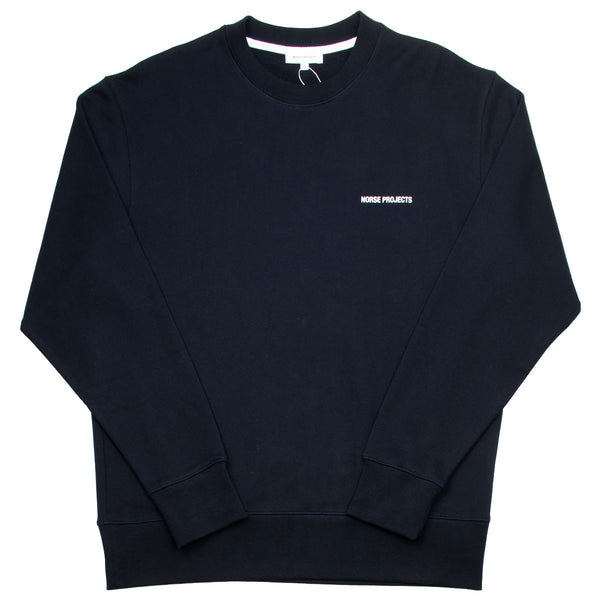 Norse Projects - Arne Logo Sweatshirt - Dark Navy