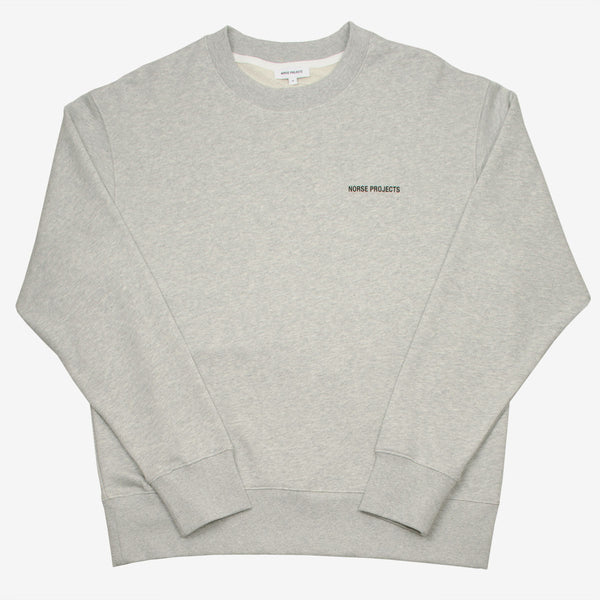 Norse Projects - Arne Logo Sweatshirt - Light Grey Melange