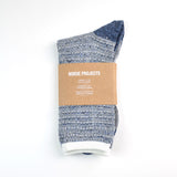 Norse Projects - Bjarki Denim Stitch Socks - Blue Melange