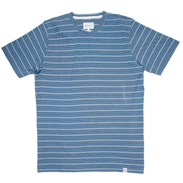 Norse Projects - James Fine Stripe T-shirt - White / Navy