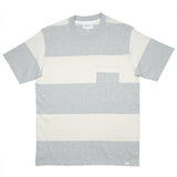Norse Projects - Johannes Block Stripe T-shirt - Light Grey Melange