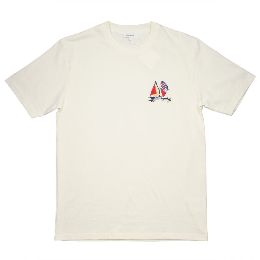Norse Projects - Johannes Boat Embroidery T-shirt - Ecru