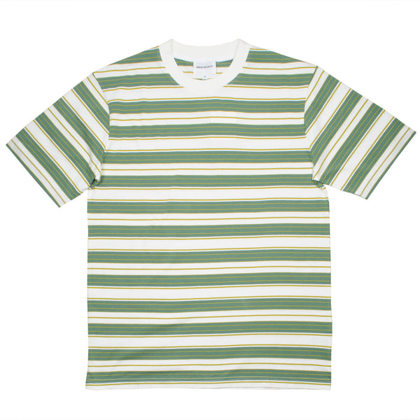 Norse Projects - Johannes Multi Stripe T-shirt - Moss Green