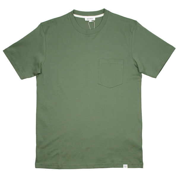 Norse Projects - Johannes Standard Pocket T-shirt - Dried Sage Green